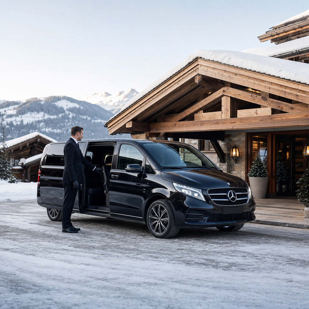 Rudy, chauffeur privé Ultimate SUMMIT, accueille ses clients à Megève